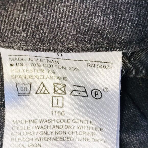 Old Navy Pixie Pants Capri Crop Skinny Gray Mid Stretch 6 Women Chino Preppy - Picture 6 of 10